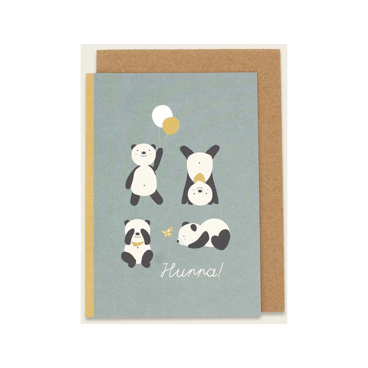 Ava & Yves Glückwunschkarte Geburt 'Hurra' Panda 1 Ava & Yves Glückwunschkarte Geburt 'Hurra' Panda