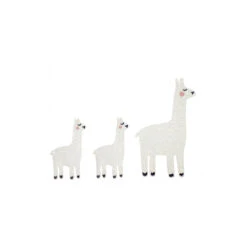 Fabfabstickers Klebesticker Glitter Lamas